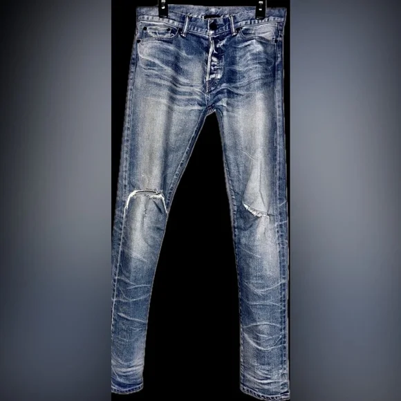 NWOT rare John Elliott 30x33.5” Japanese made selvedge denim jeans in cast 2 fit - Picture 12 of 16